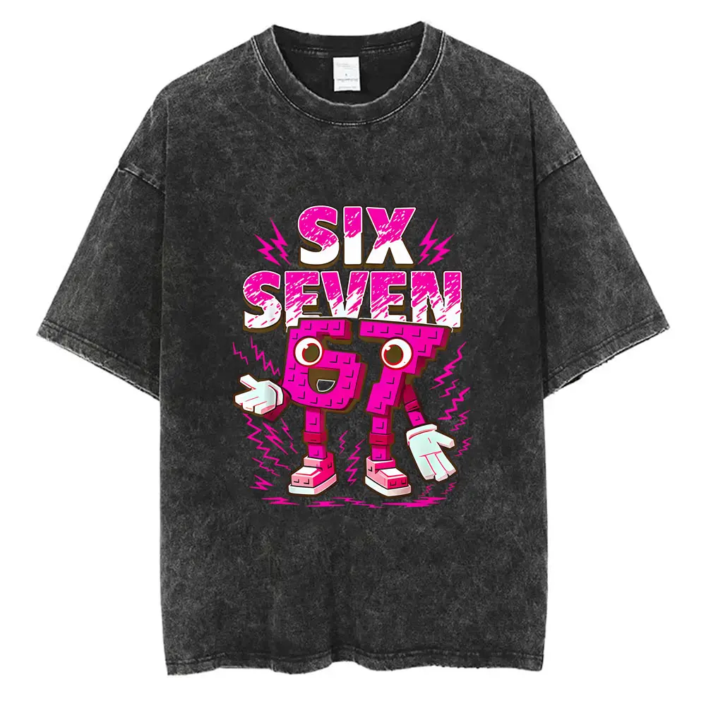 Vintage Washed Funny Six Seven Italian Brainrot 67 Red Number Meme T-shirt Men Women Oversized T Shirts Male Casual Tshirt Tops
Vintage Washed Funny Six Seven Italian Brainrot 67 Red Number Meme T-shirt Men Women Oversized T Shirts Male Casual Tshirt Tops