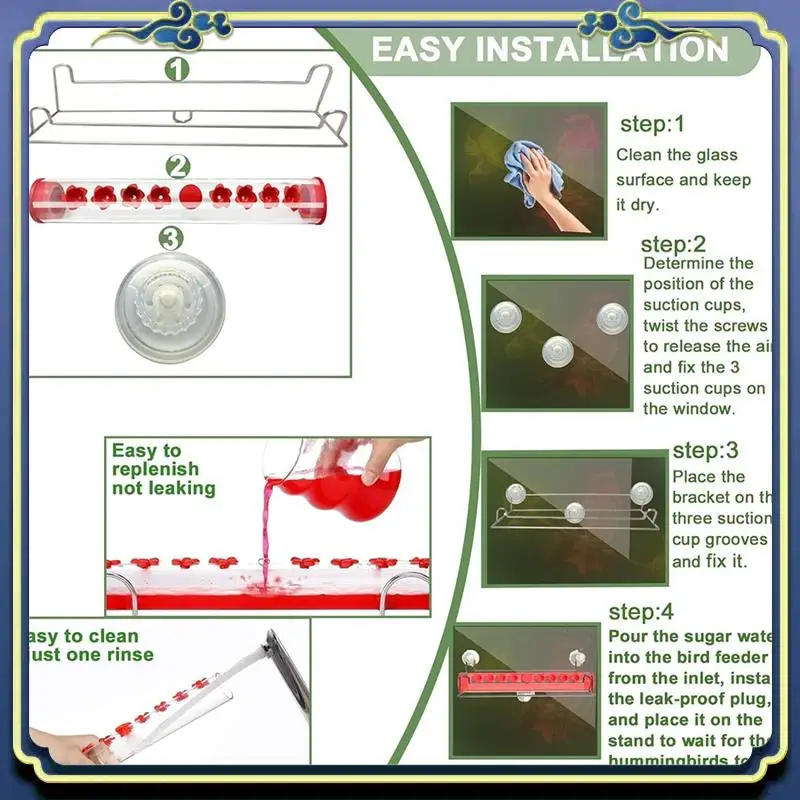Latest Window Hummingbird Feeder,Suction Cup Hummingbird Feeder For Window With Ant-Proof Feeding Ports And Perches
Latest Window Hummingbird Feeder,Suction Cup Hummingbird Feeder For Window With Ant-Proof Feeding Ports And Perches