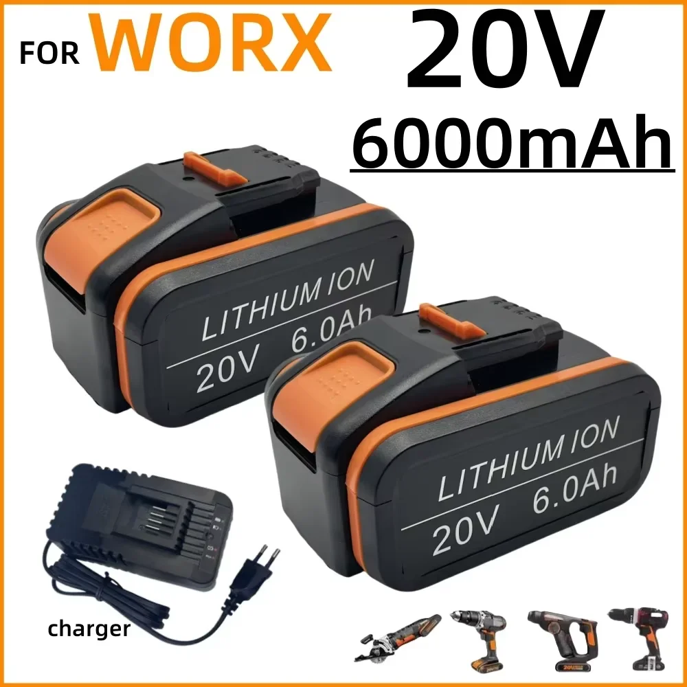 20V 6000mAh Original For WORX WA3553 WG630 WG629 WX372 WX390 WX394 WX550 WX523 WX802 WX858 WX900 Power tool battery 
20V 6000mAh Original For WORX WA3553 WG630 WG629 WX372 WX390 WX394 WX550 WX523 WX802 WX858 WX900 Power tool battery