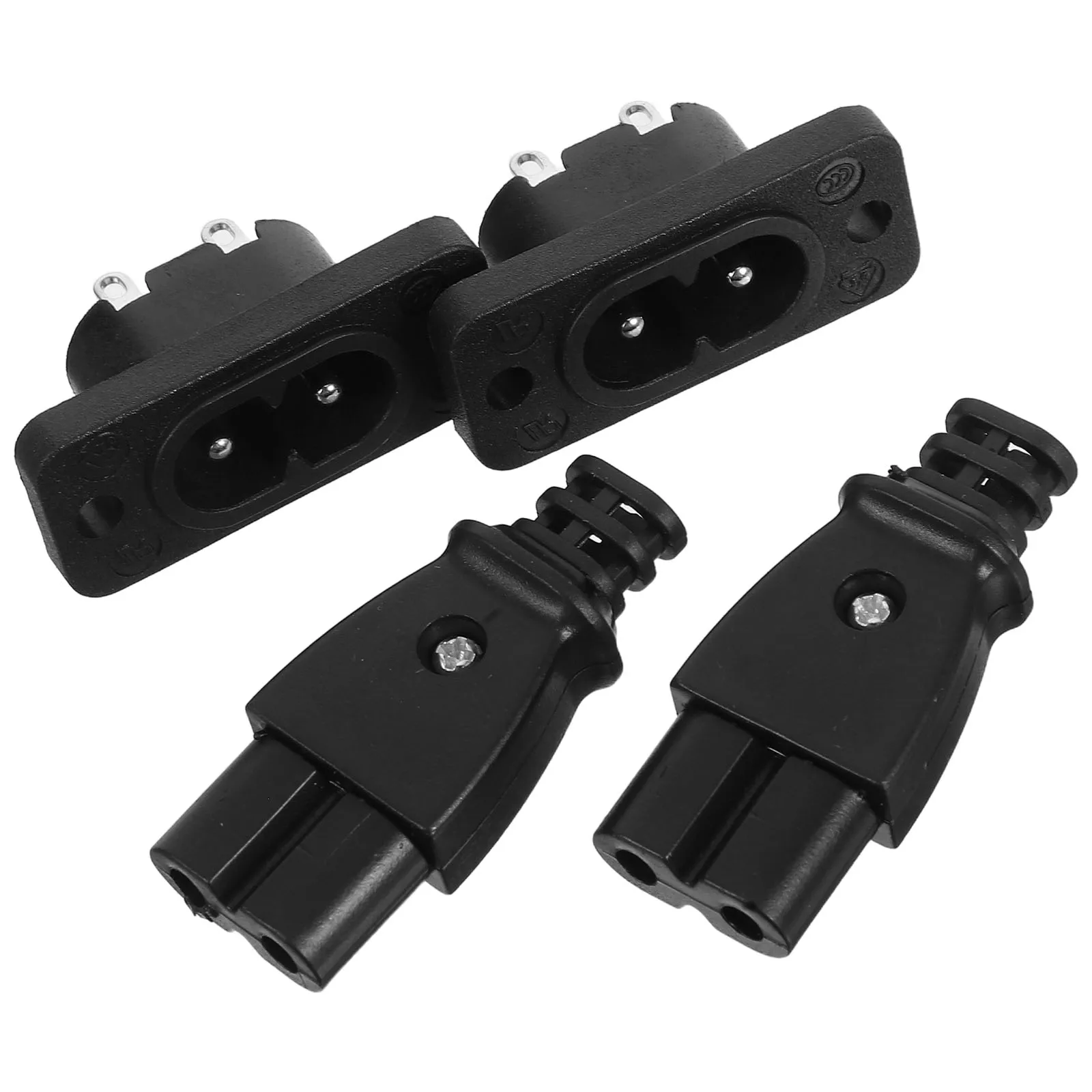 2 Pairs 220-250V 2.5A Power Supply Connector Black Male Female Plugs Cable Repair Parts for Satellite Scanner Printer Gaming
2 Pairs 220-250V 2.5A Power Supply Connector Black Male Female Plugs Cable Repair Parts for Satellite Scanner Printer Gaming