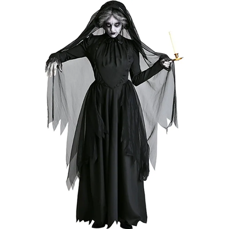 Ghost Bride Vampire Costume Performance Dress Halloween Black Swan Performance Dress Cloak Elf Dark Female
Ghost Bride Vampire Costume Performance Dress Halloween Black Swan Performance Dress Cloak Elf Dark Female