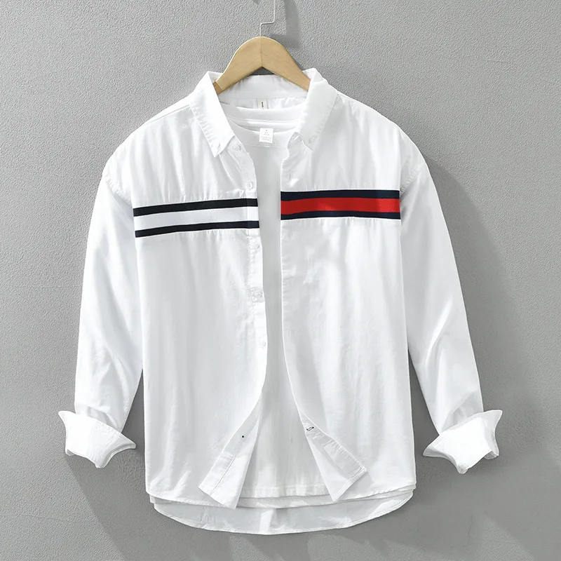 Simple Patchwork Long Sleeve Shirts for Men Spring Autumn Fall 100% Cotton High Quality Blouse 24SS y2k Youth Cityboy Male Tops
Simple Patchwork Long Sleeve Shirts for Men Spring Autumn Fall 100% Cotton High Quality Blouse 24SS y2k Youth Cityboy Male Tops