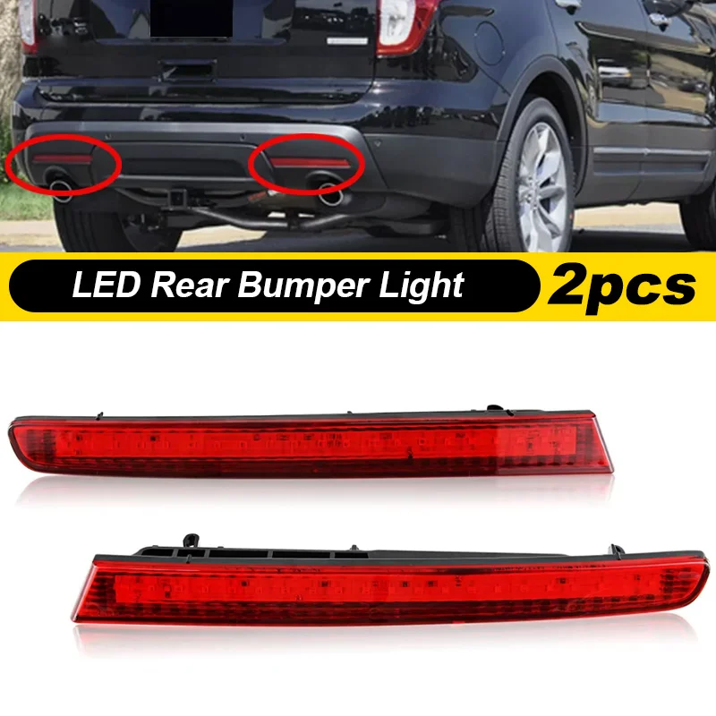 2pcs Smoky Black LED Rear Bumper Reflector Light For Ford Explorer 2011 2012 2013 2014 2015 Tail Brake Fog Lamp Car Accessories
2pcs Smoky Black LED Rear Bumper Reflector Light For Ford Explorer 2011 2012 2013 2014 2015 Tail Brake Fog Lamp Car Accessories
