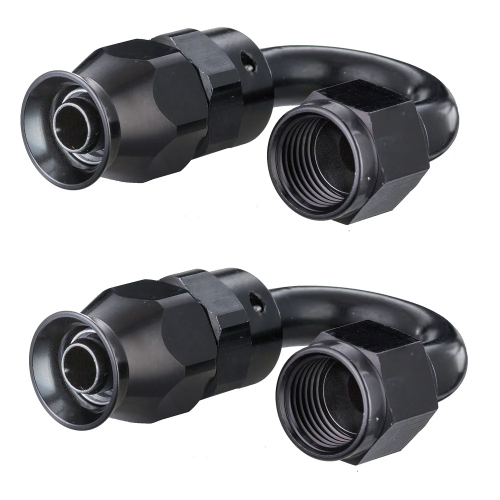 2PCS Aluminium Alloy 180 Degree AN3 AN4 AN6 AN8 AN10 AN12 Car Hose End Fitting Hose Adapter For Swivel PTFE Oil Fuel Line
2PCS Aluminium Alloy 180 Degree AN3 AN4 AN6 AN8 AN10 AN12 Car Hose End Fitting Hose Adapter For Swivel PTFE Oil Fuel Line