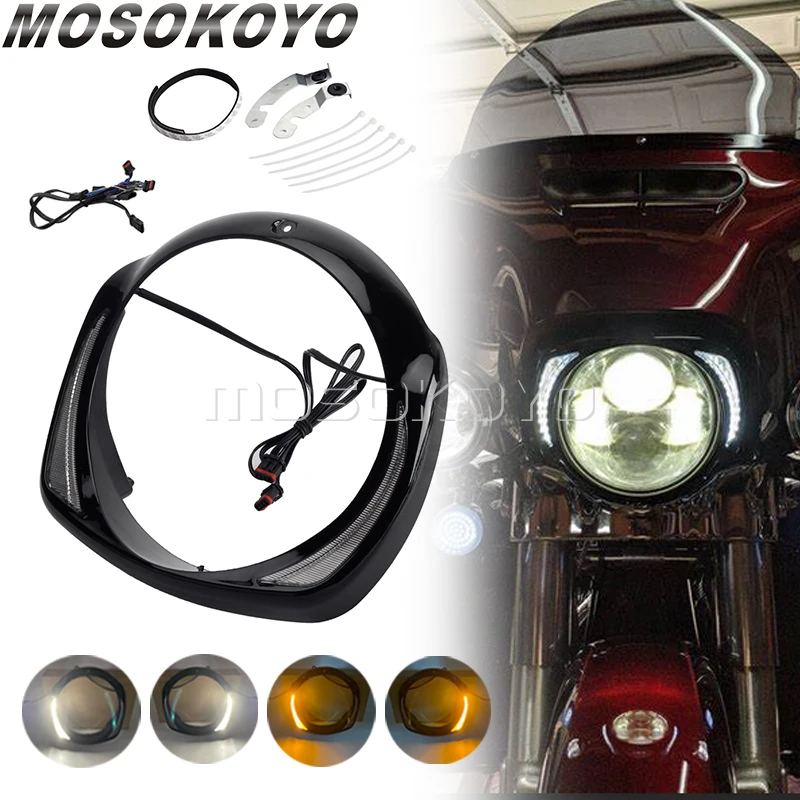 LED Headlight Bezel for Harley CVO Ultra Classic FLHX FLHXS FLHXSE FLHTK Batwing Fairing Front Head Light Lamp Covers Frame Trim
LED Headlight Bezel for Harley CVO Ultra Classic FLHX FLHXS FLHXSE FLHTK Batwing Fairing Front Head Light Lamp Covers Frame Trim