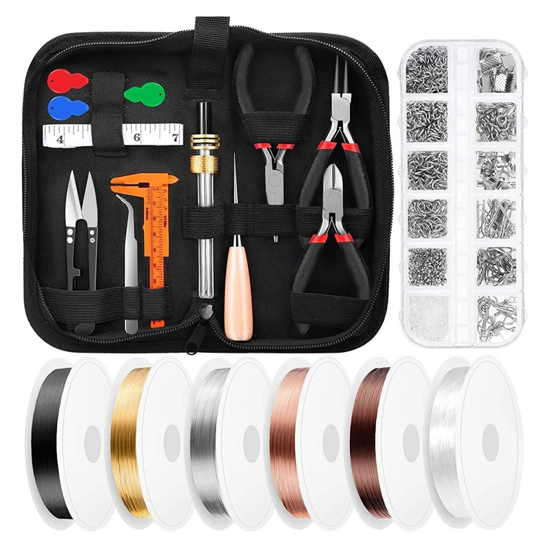 Jewelry Making Supplies Kit With Jewelry Wire, Jewelry Tools, Jewelry Pliers And Jewelry Findings For Jewelry Repair
Jewelry Making Supplies Kit With Jewelry Wire, Jewelry Tools, Jewelry Pliers And Jewelry Findings For Jewelry Repair