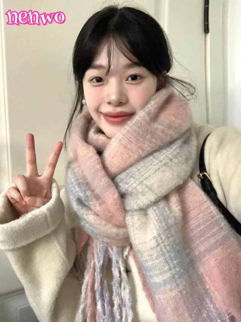 Осень и зима, новый продукт, ретро-атмосфера, кофейный цвет, клетчатый шарф, мужской и женский удлиненный шарф из мохера рамэн
Осень и зима, новый продукт, ретро-атмосфера, кофейный цвет, клетчатый шарф, мужской и женский удлиненный шарф из мохера рамэн