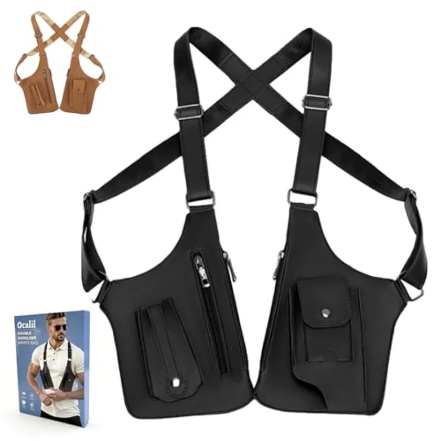 Double Shoulder Armpit Bag, 2025 New Men Anti-Theft Underarm Wallet Pocket Holster Phone Leisure Double Shoulder Pouch
Double Shoulder Armpit Bag, 2025 New Men Anti-Theft Underarm Wallet Pocket Holster Phone Leisure Double Shoulder Pouch