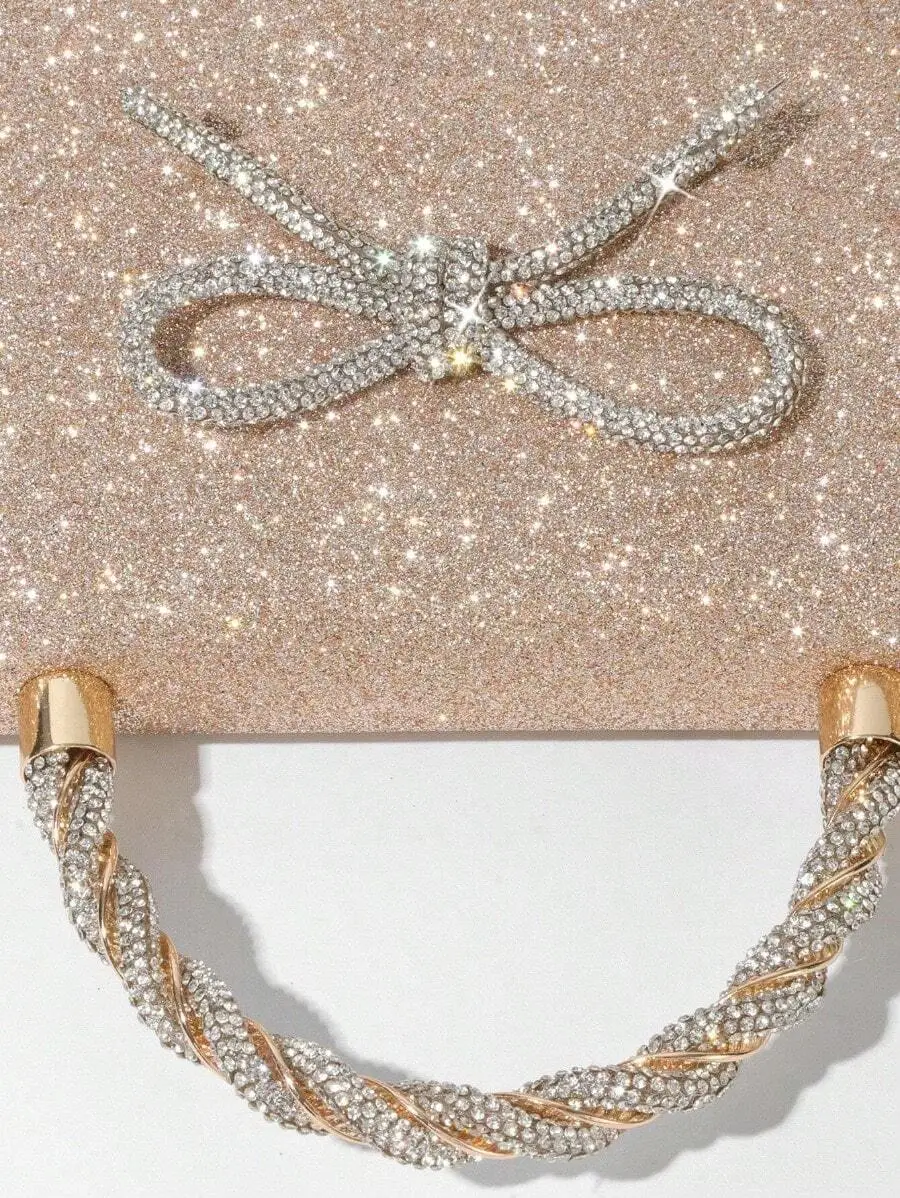 Rhinestone Crystal Bow Clutch Evening Bag Top Handle Shoulder Bag For Party Wedding Prom Formal Occasion
Rhinestone Crystal Bow Clutch Evening Bag Top Handle Shoulder Bag For Party Wedding Prom Formal Occasion