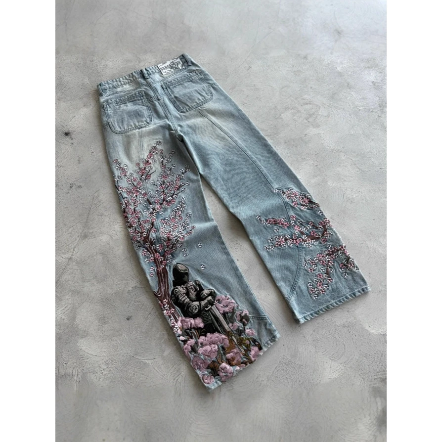 Cross-Border Plum Blossom Embroidery 2025 New Denim Sle Street Faion Embroidered Straight Leg Jeans Mid-Rise Denim Pants
Cross-Border Plum Blossom Embroidery 2025 New Denim Sle Street Faion Embroidered Straight Leg Jeans Mid-Rise Denim Pants