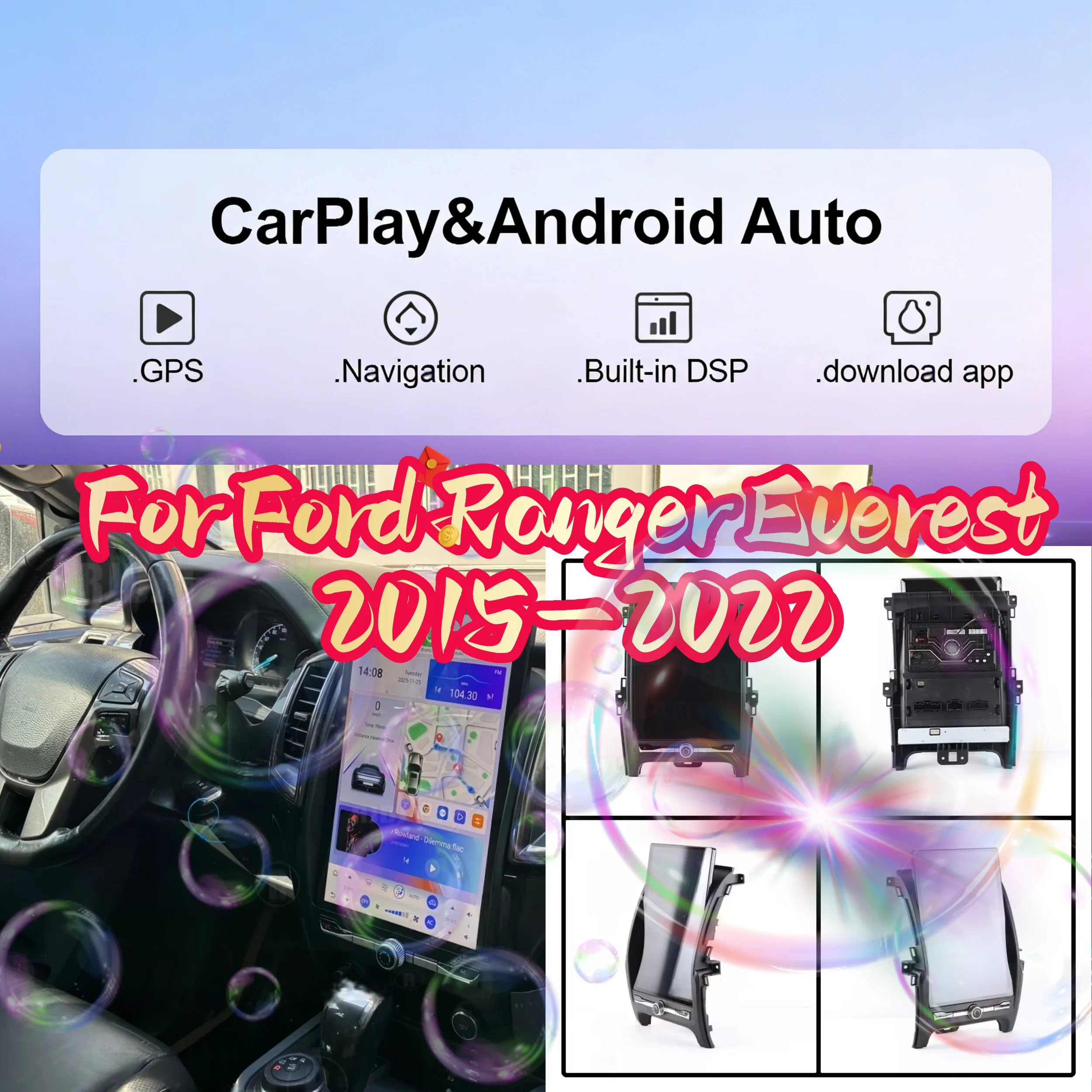 14,5-дюймовый экран для Ford Ranger Everest 2015-2022, Android Auto, автомобильная мультимедийная система, видеоплеер, GPS-навигация, CarPlay, Bluetooth
14,5-дюймовый экран для Ford Ranger Everest 2015-2022, Android Auto, автомобильная мультимедийная система, видеоплеер, GPS-навигация, CarPlay, Bluetooth