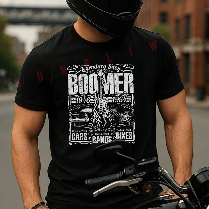 Men T-Shirt Baby Boomers Showcasing An Electric Guitar Cotton Tees Moto O-neck Short Sleeve T Shirt Fashion Tshirt
Men T-Shirt Baby Boomers Showcasing An Electric Guitar Cotton Tees Moto O-neck Short Sleeve T Shirt Fashion Tshirt
