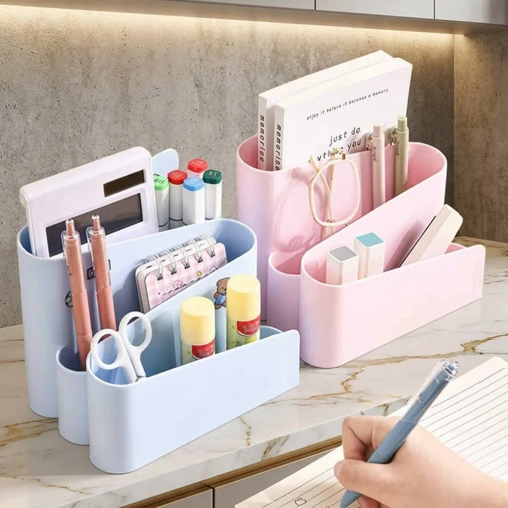 Ins-Style Desktop Pen Holder Cute Large Capacity Makeup Brush Holder Multi-Layer Plastic Brush Storage Container School Desk Use
Ins-Style Desktop Pen Holder Cute Large Capacity Makeup Brush Holder Multi-Layer Plastic Brush Storage Container School Desk Use
