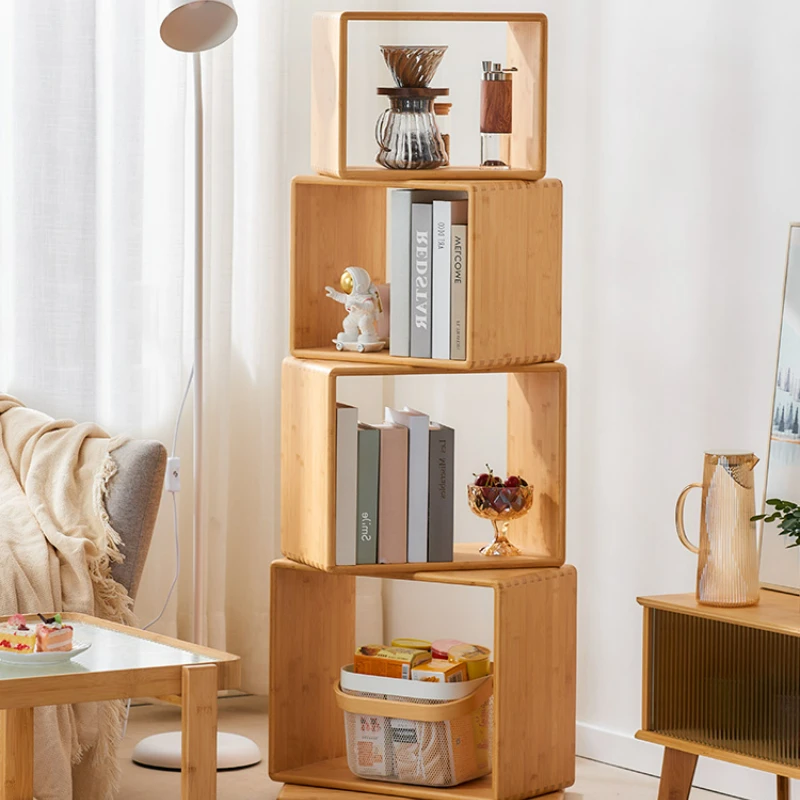 Bamboo Material Rotating Bookshelf Floor Type Living Room Desk Storage Display Shelf Children's Modern Simple Home Bookcase
Bamboo Material Rotating Bookshelf Floor Type Living Room Desk Storage Display Shelf Children's Modern Simple Home Bookcase