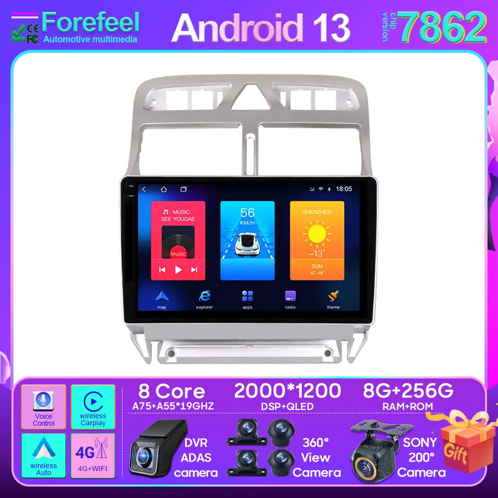 For Peugeot 307 1 2001-2008 Car Android 13 Radio Stereo Unit Multimedia Player GPS Navigation BT Carplay Android Auto Stereo 4G
For Peugeot 307 1 2001-2008 Car Android 13 Radio Stereo Unit Multimedia Player GPS Navigation BT Carplay Android Auto Stereo 4G