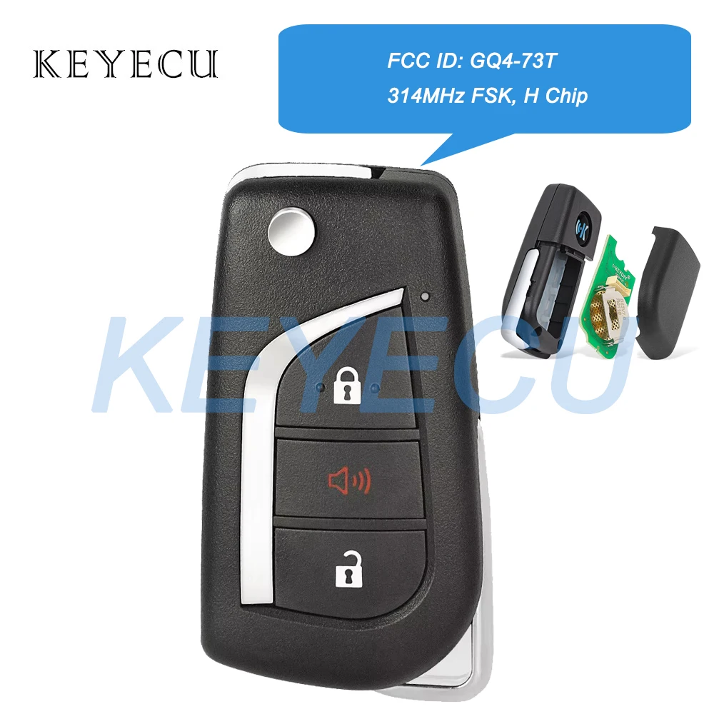 Keyecu For Toyota RAV4 2019 2020 2021 2022 2023 2024 Upgraded Flip Remote Car Key Fob 314MHz FSK With H Chip 89070-0R300 GQ4-73T
Keyecu For Toyota RAV4 2019 2020 2021 2022 2023 2024 Upgraded Flip Remote Car Key Fob 314MHz FSK With H Chip 89070-0R300 GQ4-73T
