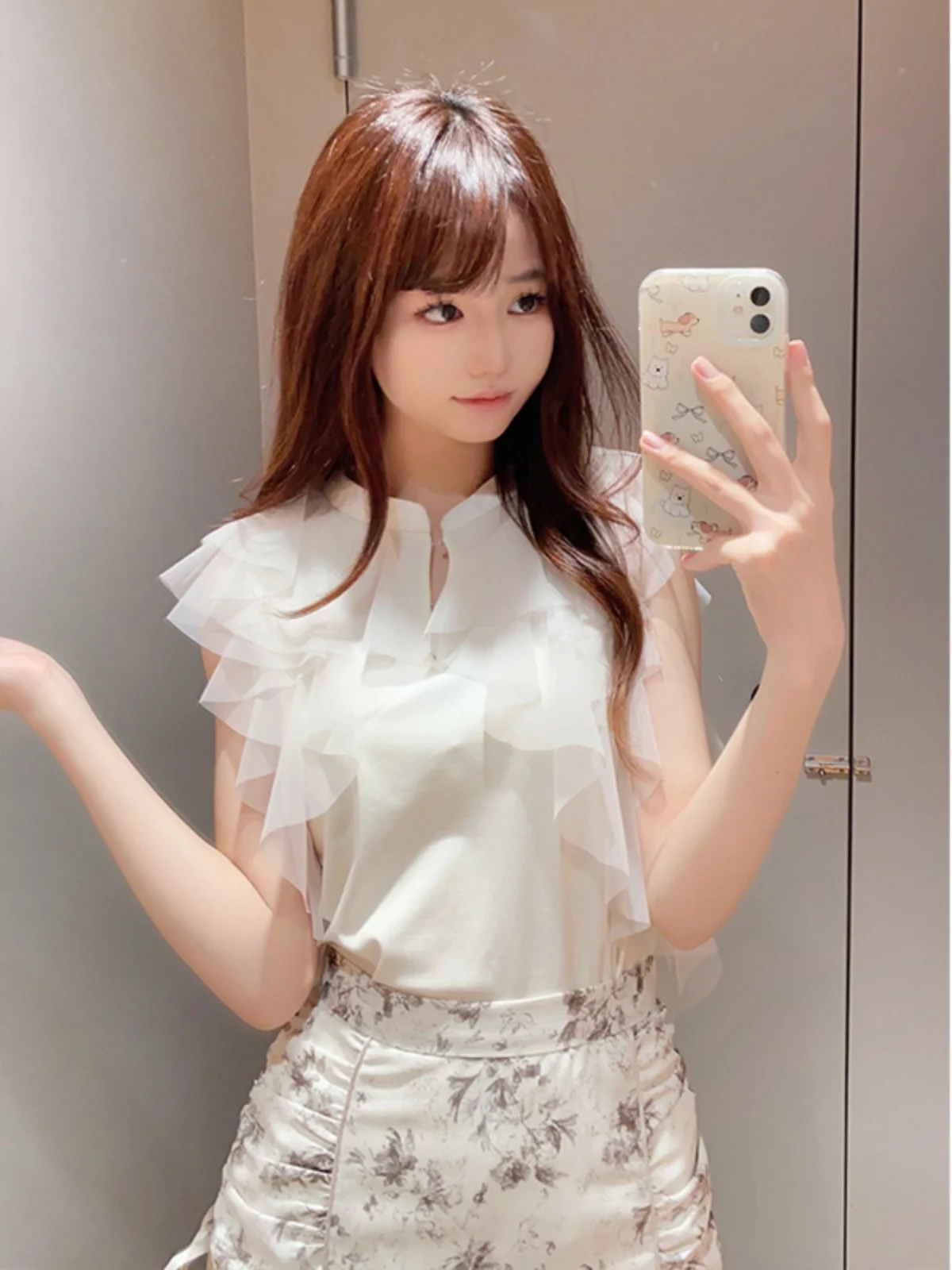 Spring 2025 Women's Sweet Style Slim Fit Pure Color Shirt Stand Collar Lace Splice Fly Sleeve Top Female Fashionable Casual
Spring 2025 Women's Sweet Style Slim Fit Pure Color Shirt Stand Collar Lace Splice Fly Sleeve Top Female Fashionable Casual