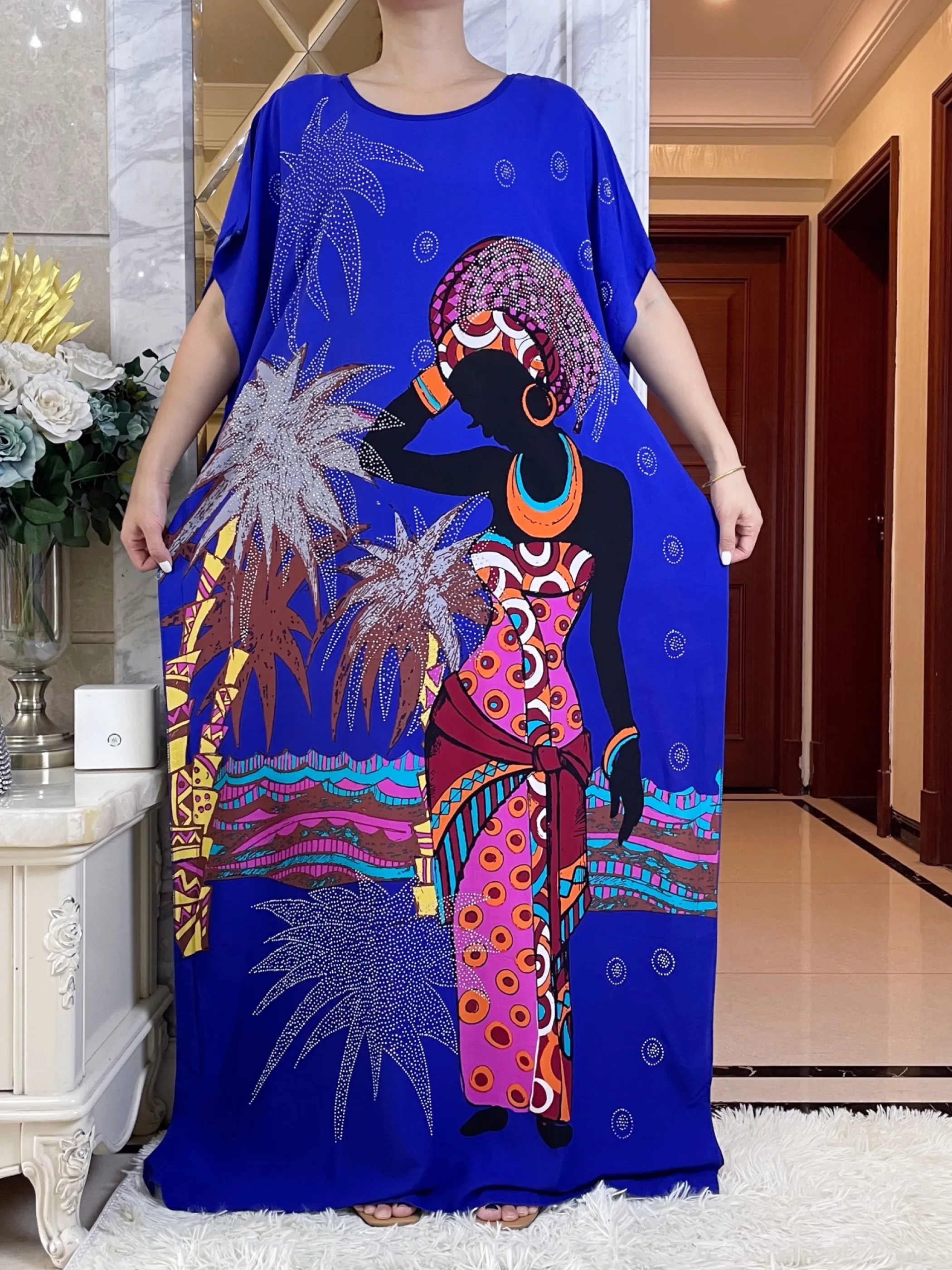 New Summer Dress With Big Scarf African Women Short Sleeve Dashiki Luxury Printed Floral Loose Maxi Islam Diamond Cotton Abaya
New Summer Dress With Big Scarf African Women Short Sleeve Dashiki Luxury Printed Floral Loose Maxi Islam Diamond Cotton Abaya