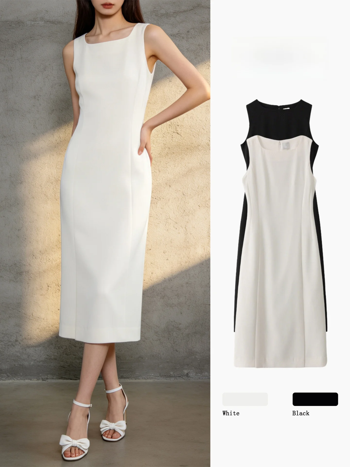 Elegant Slimming Midi Dress Women's Summer Work Commute Slim Fit A-Line Skirt Polyester Fiber Non-Elastic City Casual Style
Elegant Slimming Midi Dress Women's Summer Work Commute Slim Fit A-Line Skirt Polyester Fiber Non-Elastic City Casual Style