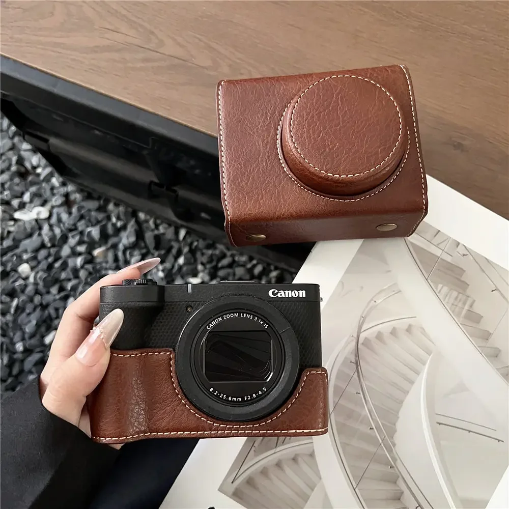 PU Leather Camera Case for Canon PowerShot V1 Luxury Version Camera Bag Battery Opening Cover With Strap
PU Leather Camera Case for Canon PowerShot V1 Luxury Version Camera Bag Battery Opening Cover With Strap