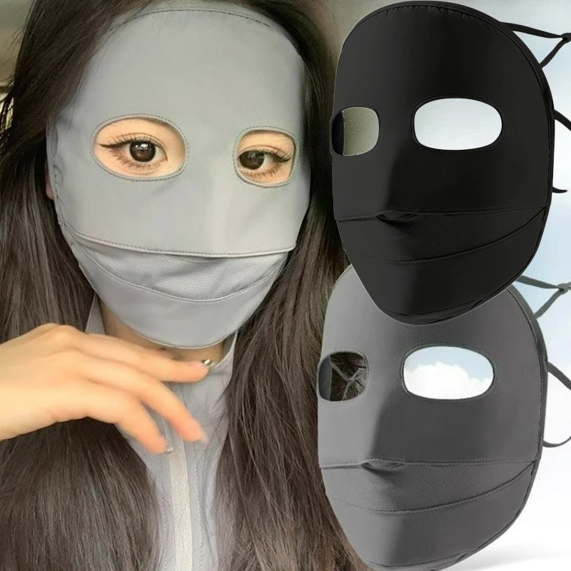 Летняя солнцезащитная маска из ледяного шелка, полнолицевая солнцезащитная маска для лица, лоб, гни, тонкая дышащая маска против ультрафиолета
Летняя солнцезащитная маска из ледяного шелка, полнолицевая солнцезащитная маска для лица, лоб, гни, тонкая дышащая маска против ультрафиолета