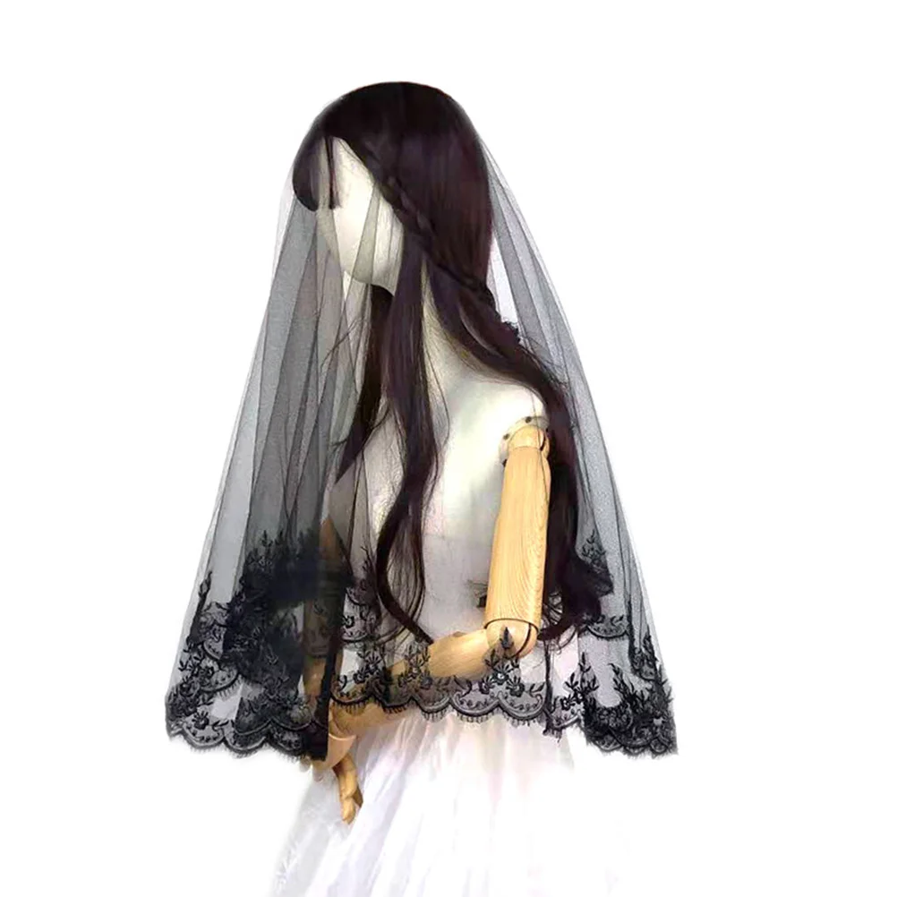 Black Lace Bridal Wedding Veil Long Simple Delicate Gauze Bride Headdress Dress Accessories Wedding Photo Prop Veil for Bride
Black Lace Bridal Wedding Veil Long Simple Delicate Gauze Bride Headdress Dress Accessories Wedding Photo Prop Veil for Bride