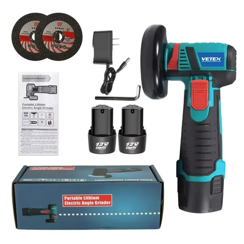 Household Power Tools 12V Li-ion Battery Operated 1500mAh Portable Mini Cordless Angle Grinder
Household Power Tools 12V Li-ion Battery Operated 1500mAh Portable Mini Cordless Angle Grinder
