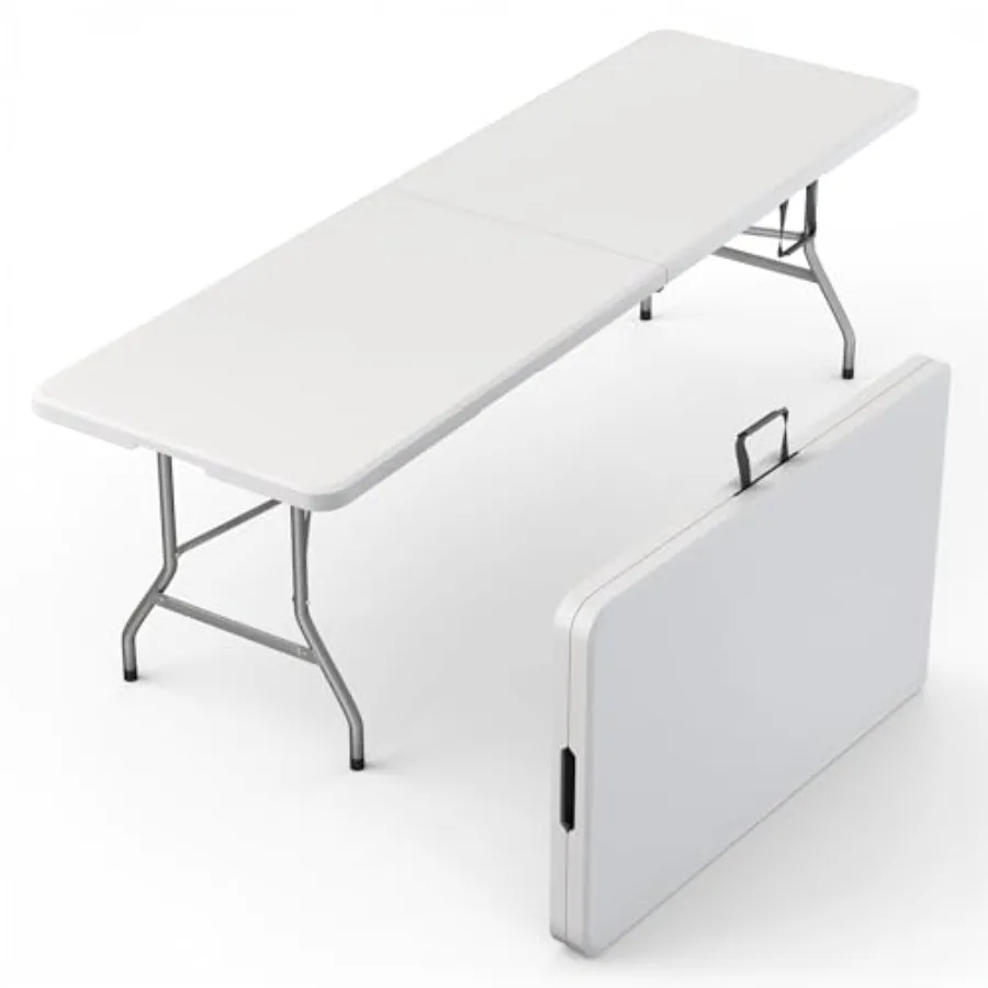 8 Feet Foldable Table with Built-in Handle Steel Legs Heavy Duty Portable Perfect for Party, Dining, Wedding, Events, Picnic In
8 Feet Foldable Table with Built-in Handle Steel Legs Heavy Duty Portable Perfect for Party, Dining, Wedding, Events, Picnic In
