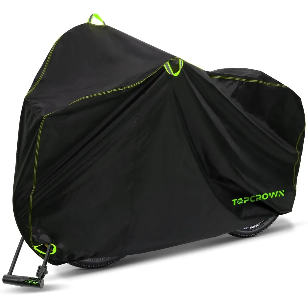 Bike Cover Waterproof Outdoor Storage for 1/2/3 Bikes, Bicycle Cover Rain Sun UV Dust Wind Proof with Storage Bag for Mountain Road Bike/Ebike (210D Black+Green, XL Size for 1 bike)
Bike Cover Waterproof Outdoor Storage for 1/2/3 Bikes, Bicycle Cover Rain Sun UV Dust Wind Proof with Storage Bag for Mountain Road Bike/Ebike (210D Black+Green, XL Size for 1 bike)