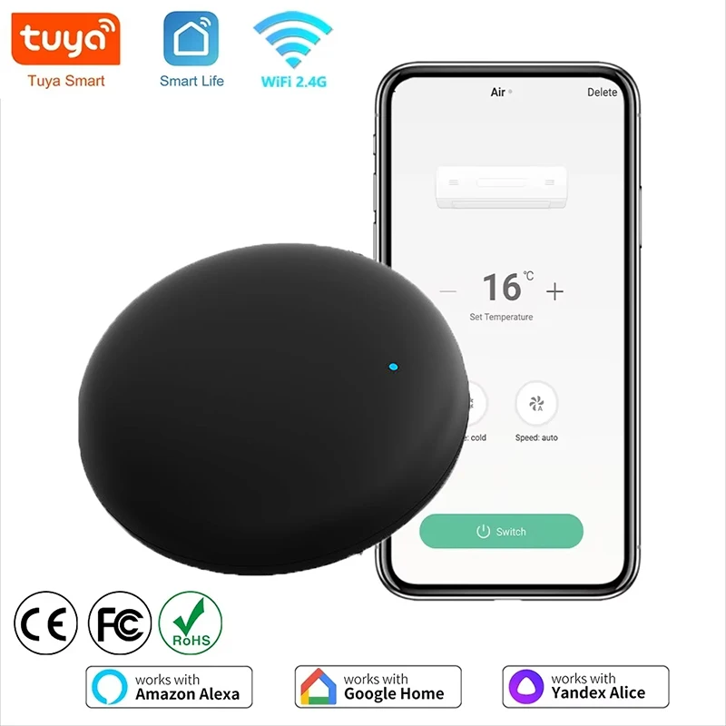Tuya Wi-Fi ИК-пульт дистанционного управления Smart Universal для кондиционера Alexa Пульт дистанционного управления работает с приложением Google Home Alexa Smart Life
Tuya Wi-Fi ИК-пульт дистанционного управления Smart Universal для кондиционера Alexa Пульт дистанционного управления работает с приложением Google Home Alexa Smart Life