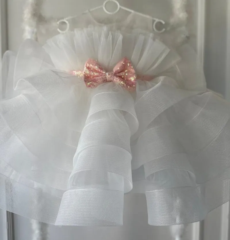 Fluffy Flower Girl Dresses White Ruffle Toddler Tutu Birthday Party Princess Gown Kid Size 12M 24M with Bow
Fluffy Flower Girl Dresses White Ruffle Toddler Tutu Birthday Party Princess Gown Kid Size 12M 24M with Bow
