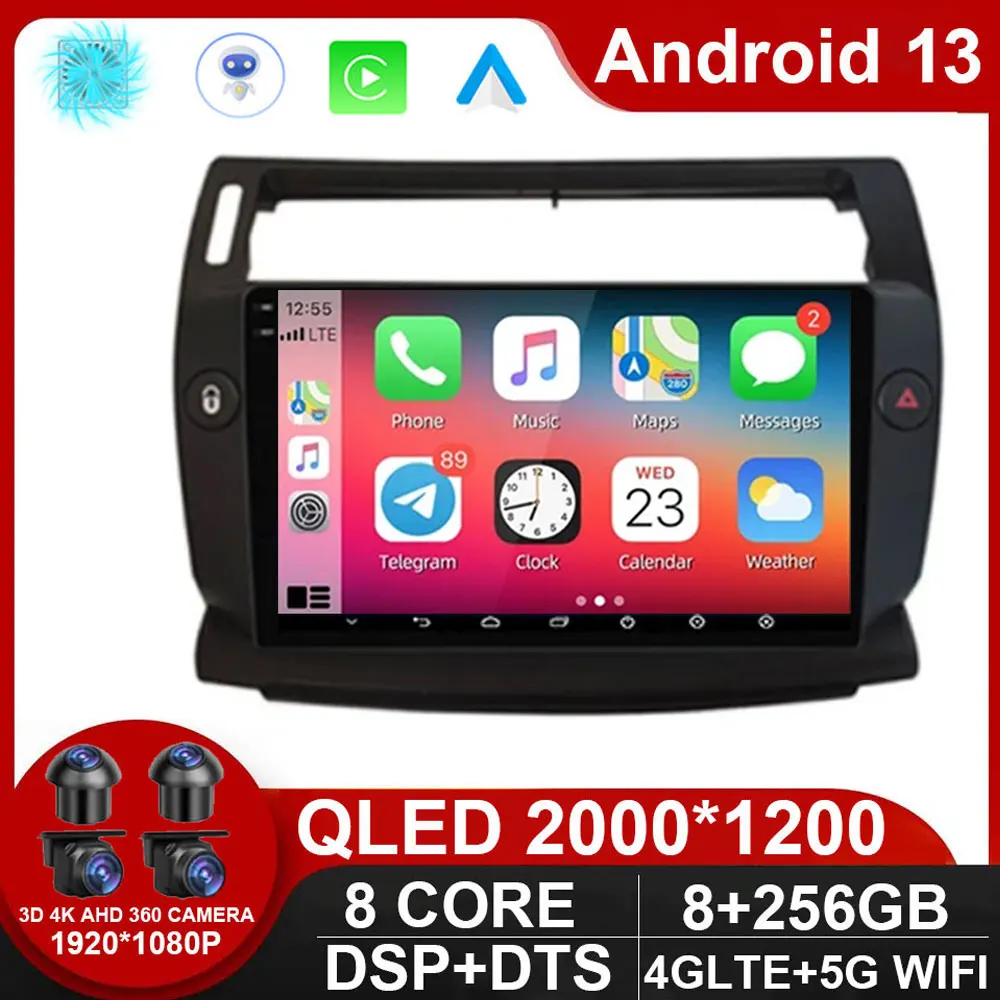 2 Din Android 13 Carplay for Citroen C4 C-Triomphe C-Quatre 2004 2005 2006 2007 2008 2009 Car Radio Multimedia Player Stereo DVD
2 Din Android 13 Carplay for Citroen C4 C-Triomphe C-Quatre 2004 2005 2006 2007 2008 2009 Car Radio Multimedia Player Stereo DVD