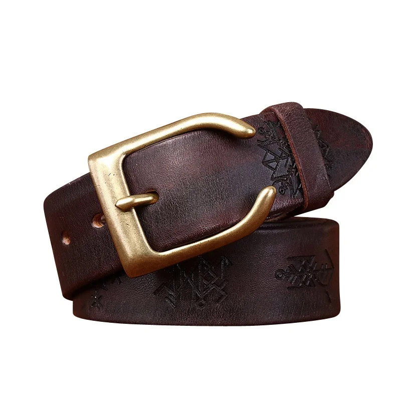 SEEDAX Genuine Mens Leather 3.8CM First - Layer Cowhide Belt with Carvings Versatile for Casual Jeans Belts
SEEDAX Genuine Mens Leather 3.8CM First - Layer Cowhide Belt with Carvings Versatile for Casual Jeans Belts