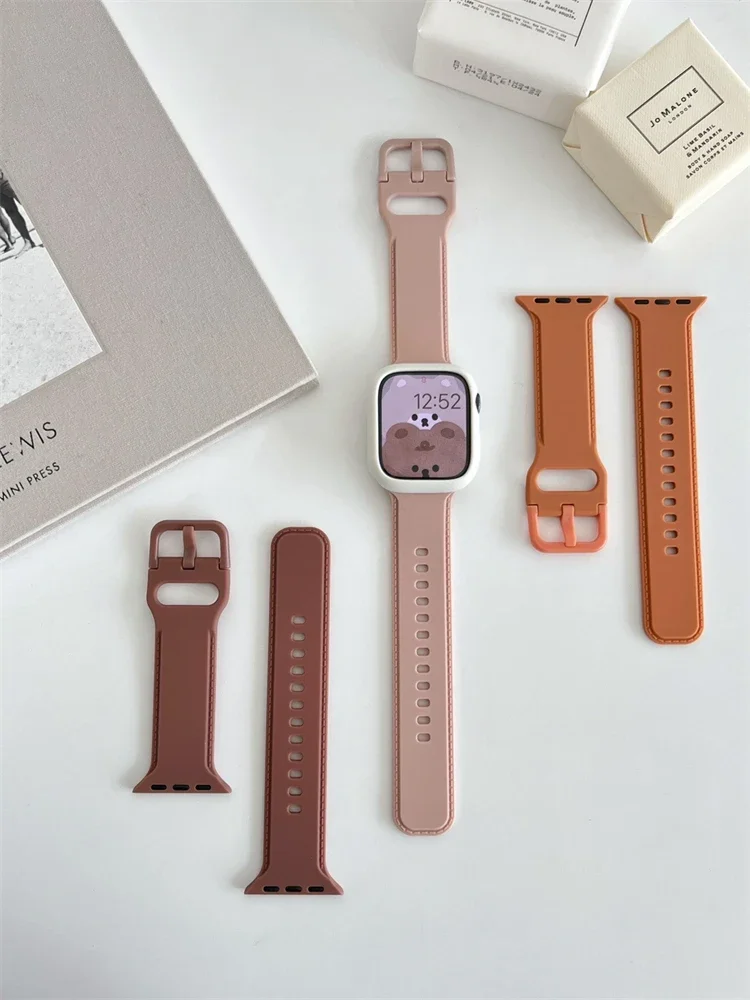 Japan Korean Cute Band For Apple Watch Strap 41mm 45 40mm 42 38mm 44 Rubber Wrsitband Correa Bracelet For iWatch 7 6 4 3 se 5 2
Japan Korean Cute Band For Apple Watch Strap 41mm 45 40mm 42 38mm 44 Rubber Wrsitband Correa Bracelet For iWatch 7 6 4 3 se 5 2