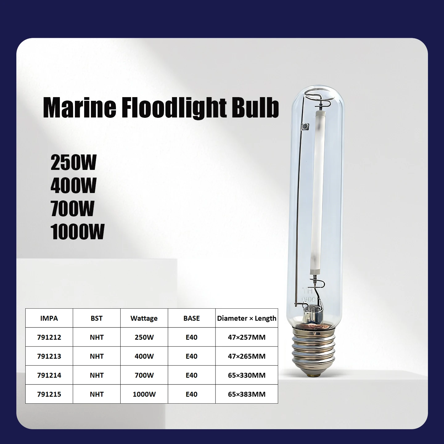 Морской прожектор - натрийная лампа высокого давления NHT 250 Вт/400 Вт/700 Вт/1000 Вт
Морской прожектор - натрийная лампа высокого давления NHT 250 Вт/400 Вт/700 Вт/1000 Вт