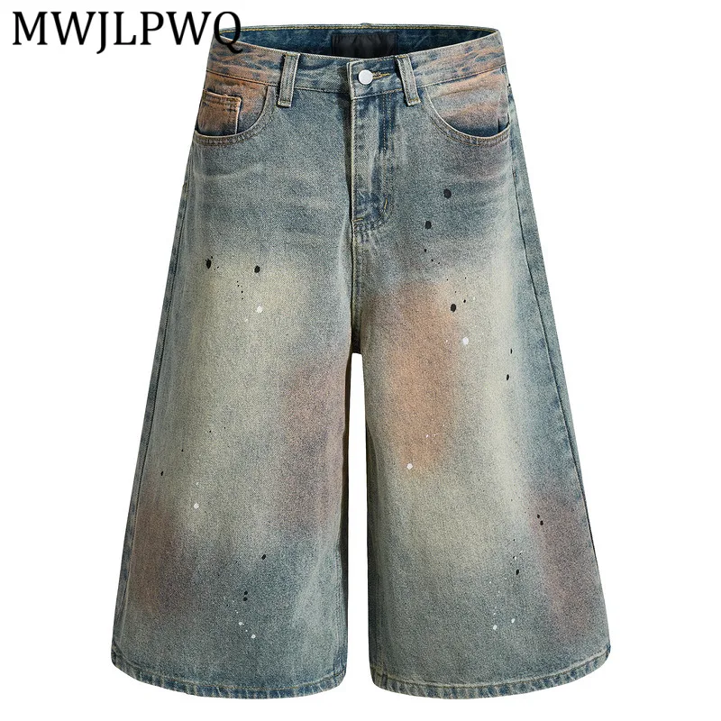 MWJLPWQ Rust-Dyed Tie-Dye Design Wide-Leg Jeans For Men And Women Summer American Retro Washed Street Sports Cropped Pants 15849
MWJLPWQ Rust-Dyed Tie-Dye Design Wide-Leg Jeans For Men And Women Summer American Retro Washed Street Sports Cropped Pants 15849
