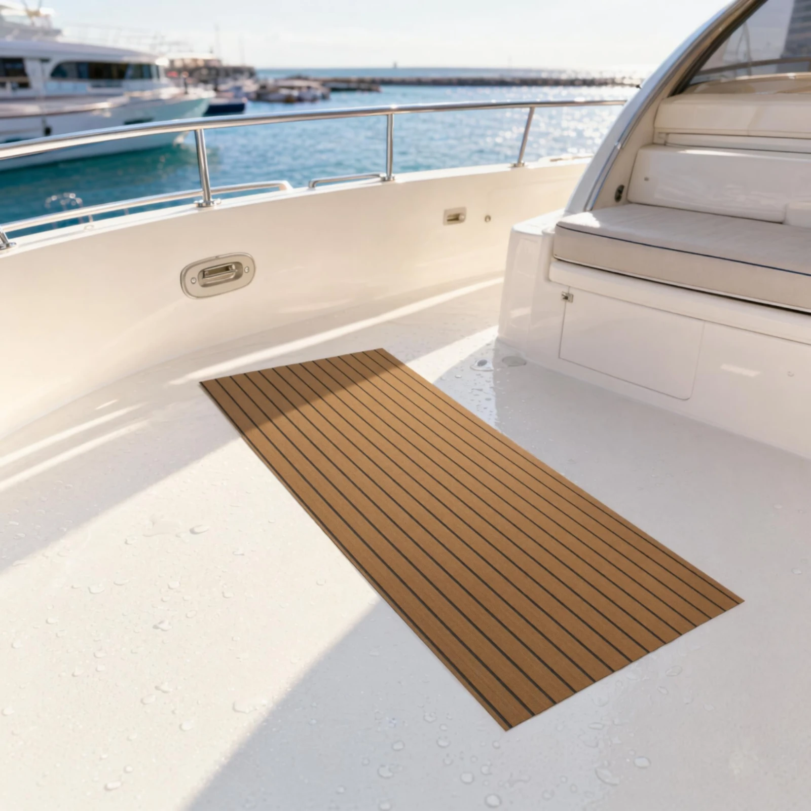 Faux Teak Boat Flooring Waterproof EVA Boat Flooring Deck Mat Non-Slip Marine Carpet Rollable for Yacht Owners, Boats, Yachts
Faux Teak Boat Flooring Waterproof EVA Boat Flooring Deck Mat Non-Slip Marine Carpet Rollable for Yacht Owners, Boats, Yachts