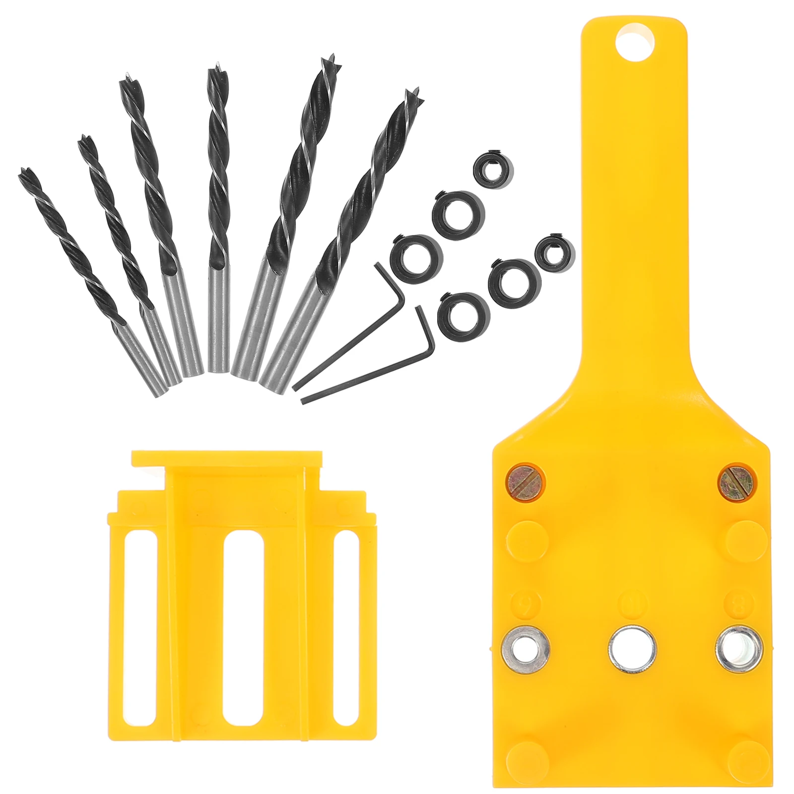 1 set Drill Bits Woodworking Doweling Jig Kit Straight Hole Locator Tools Accessories Accurate Positioning Carpentry
1 set Drill Bits Woodworking Doweling Jig Kit Straight Hole Locator Tools Accessories Accurate Positioning Carpentry