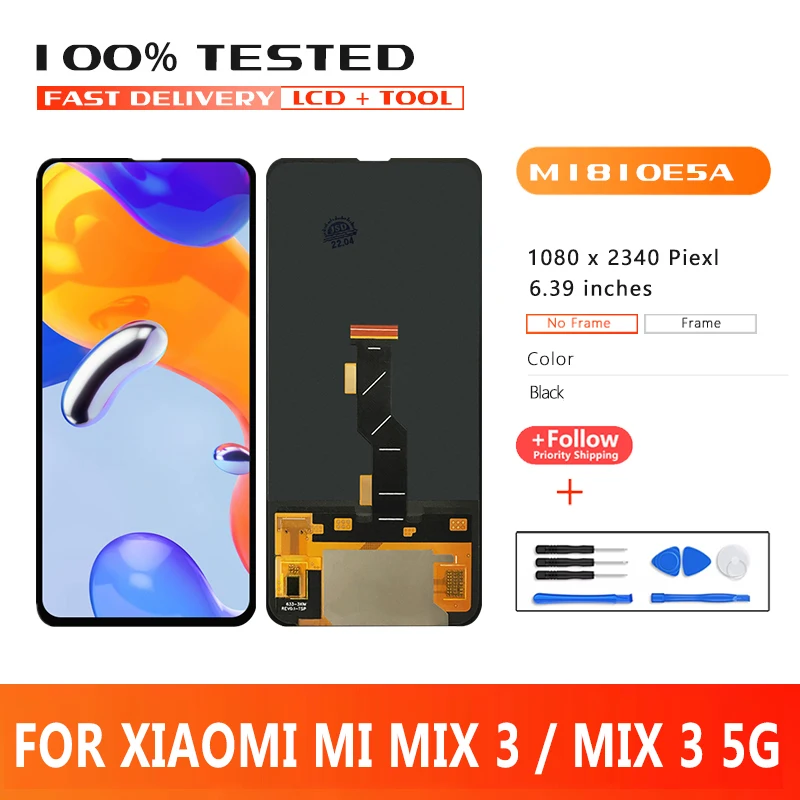 6.39 Inch LCD For Xiaomi Mix 3 LCD Display Screen Touch Digitizer Replacement Parts For MI Mix 3 5G LCD Replacement Parts
6.39 Inch LCD For Xiaomi Mix 3 LCD Display Screen Touch Digitizer Replacement Parts For MI Mix 3 5G LCD Replacement Parts