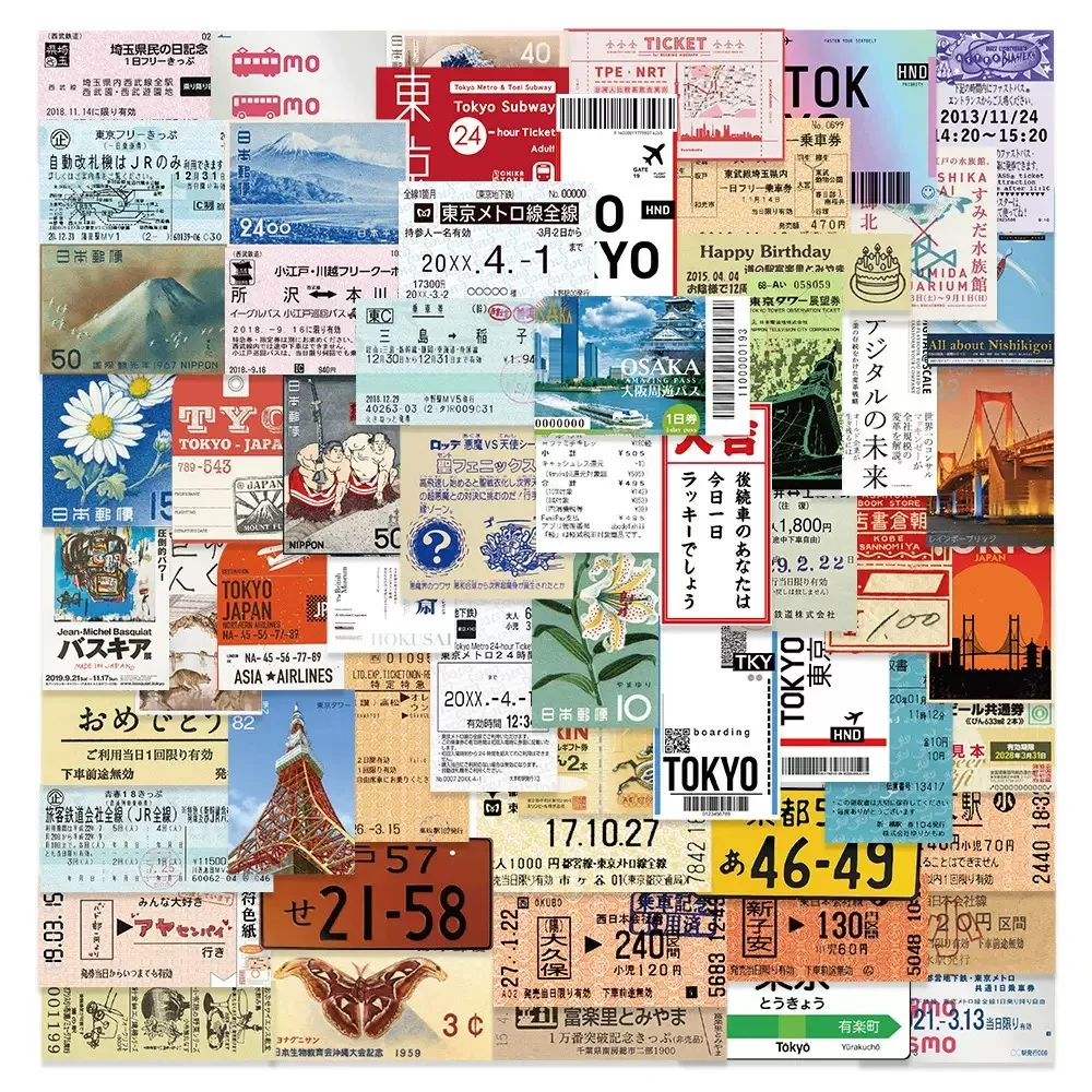 10/60PCS Vintage Japan Tokyo Travel Stamp Stickers Vinyl Waterproof DIY Decorative Laptop Water Bottle Suitcase Kids Toy Sticker
10/60PCS Vintage Japan Tokyo Travel Stamp Stickers Vinyl Waterproof DIY Decorative Laptop Water Bottle Suitcase Kids Toy Sticker