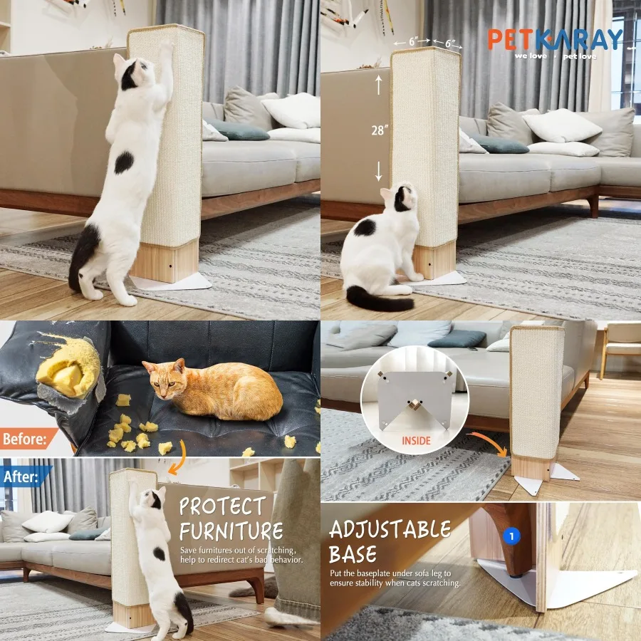 Couch Corner Cat Scratcher 28 Corner Scratching Post Wall Scratcher for Sofa Protection Sisal Furniture Protector with Reversib
Couch Corner Cat Scratcher 28 Corner Scratching Post Wall Scratcher for Sofa Protection Sisal Furniture Protector with Reversib
