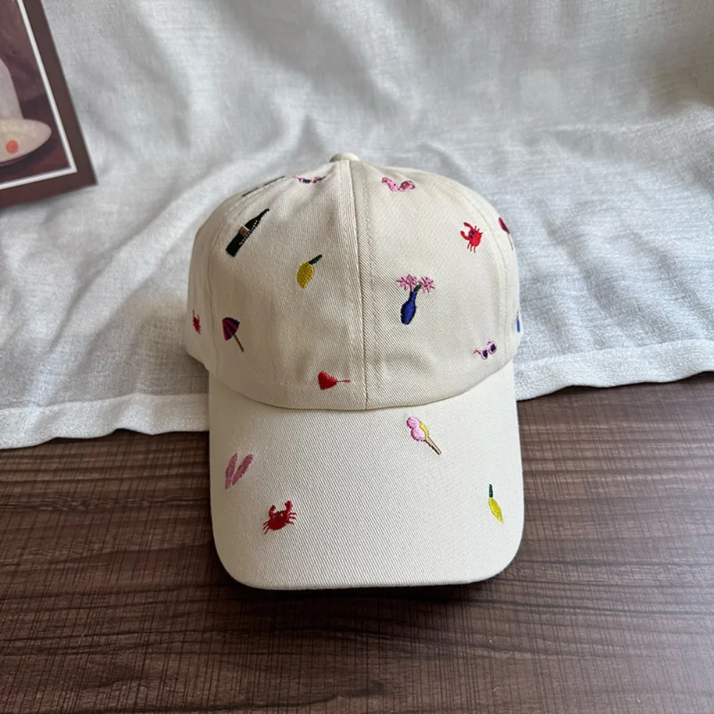 Versatile Creative Embroidered Baseball Cap Graffiti Crab Cartoon Baseball Hat Sunscreen Sweet Cotton Baseball Cap Men
Versatile Creative Embroidered Baseball Cap Graffiti Crab Cartoon Baseball Hat Sunscreen Sweet Cotton Baseball Cap Men