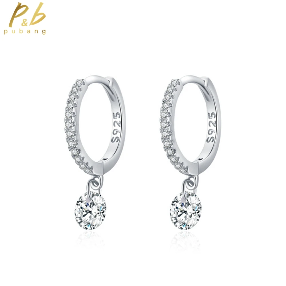 PuBang Fine Jewelry Real 925 Sterling Silver High Carbon Diamond Classic Luxury Hoop Earrings for Women Party Gift Drop Shipping
PuBang Fine Jewelry Real 925 Sterling Silver High Carbon Diamond Classic Luxury Hoop Earrings for Women Party Gift Drop Shipping