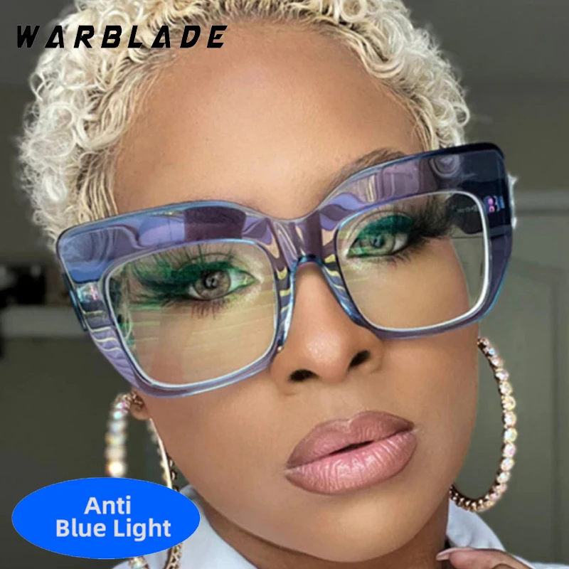 Fashion Rainbow Oversized Cat Eye Frame Anti-Blue Light Women Glasses Punk Brand Designer Men Reading Computer Eyeglasses Female
Fashion Rainbow Oversized Cat Eye Frame Anti-Blue Light Women Glasses Punk Brand Designer Men Reading Computer Eyeglasses Female