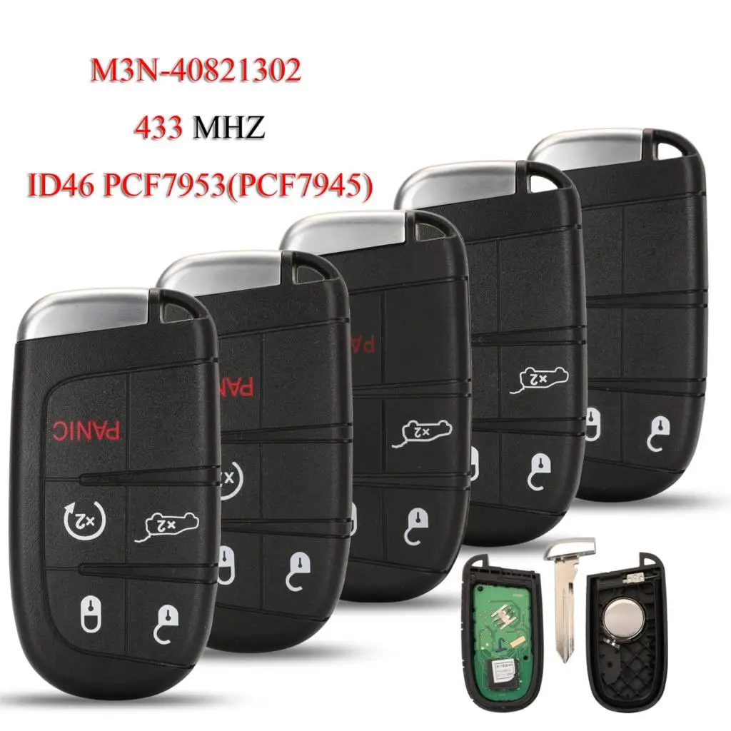 jingyuqin M3N-40821302 Remote Smart Car Key For Jeep Grand Cherokee Dodge Durango 433Mhz ID46 PCF7953/7945 Chip 2/3/45Buttons
jingyuqin M3N-40821302 Remote Smart Car Key For Jeep Grand Cherokee Dodge Durango 433Mhz ID46 PCF7953/7945 Chip 2/3/45Buttons