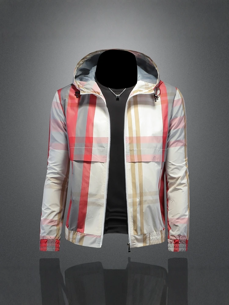 ZhanChao Men's Plaid Jaet Slim Fit Casual High Quali Hooded Outerwear Spring Autumn New Arrival Faionable Polyester Fiber
ZhanChao Men's Plaid Jaet Slim Fit Casual High Quali Hooded Outerwear Spring Autumn New Arrival Faionable Polyester Fiber