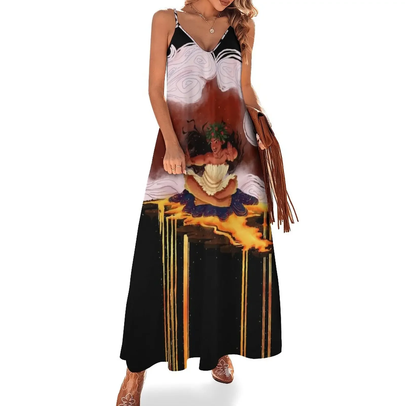 Pele Sleeveless Dress Aesthetic clothing Casual dresses beach dress long dress women
Pele Sleeveless Dress Aesthetic clothing Casual dresses beach dress long dress women