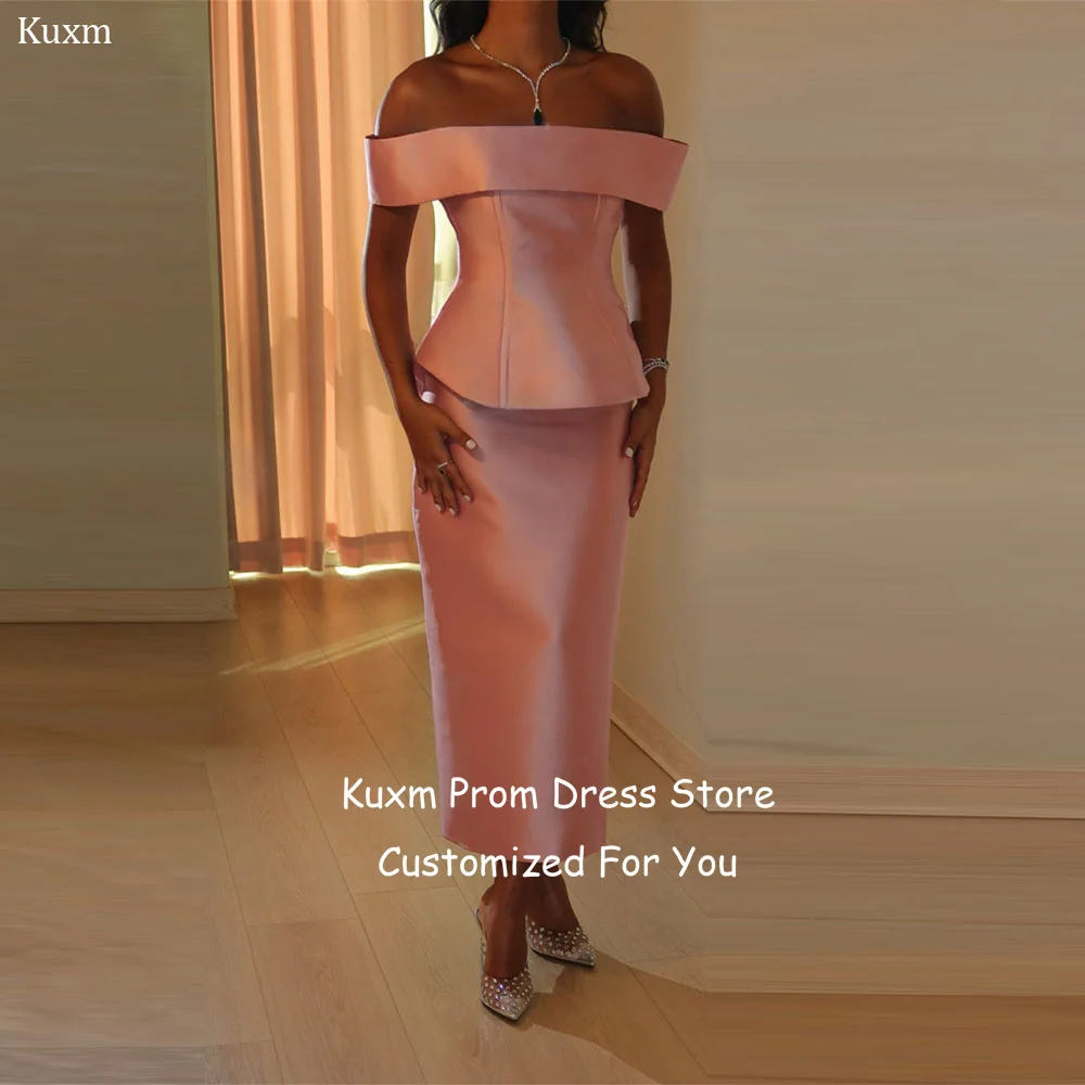 Kuxm Pink Satin Formal Evening Dresses Strapless A Line Elegant Prom Gowns Off The Shoulder Ankle Length Party Attire Customized
Kuxm Pink Satin Formal Evening Dresses Strapless A Line Elegant Prom Gowns Off The Shoulder Ankle Length Party Attire Customized
