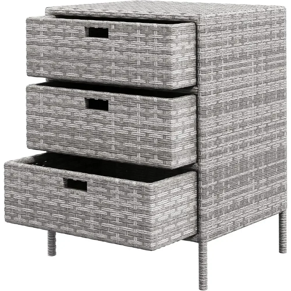Gray Outdoor Towel Cabinet with 3 Shelves, Weatherproof PE Rattan Pool Storage Organizer
Gray Outdoor Towel Cabinet with 3 Shelves, Weatherproof PE Rattan Pool Storage Organizer
