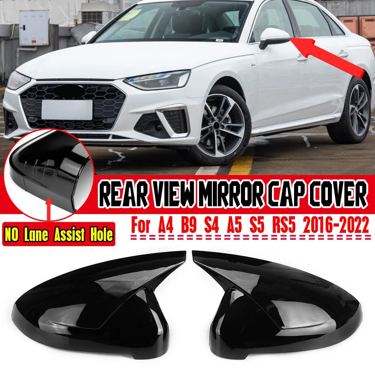2PCS Carbon Fibre Car Side Mirror Cover Caps For Audi A4 A5 S4 S5 B9 2017-2021 Add On Rear View Mirror Cover NO Lane Assist
2PCS Carbon Fibre Car Side Mirror Cover Caps For Audi A4 A5 S4 S5 B9 2017-2021 Add On Rear View Mirror Cover NO Lane Assist